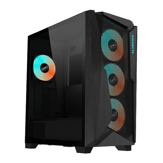 GIGABYTE C301 Glass Black Mid Tower PC Case